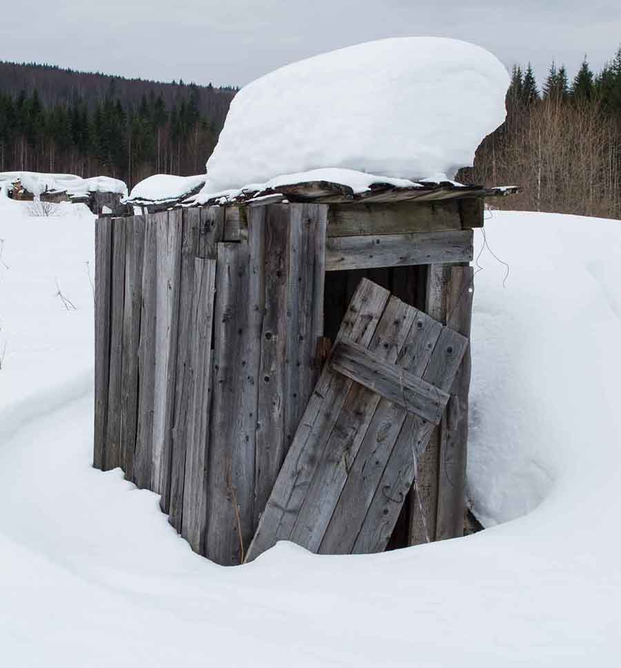 Outhouse Oslyanka Mountain, Russia.