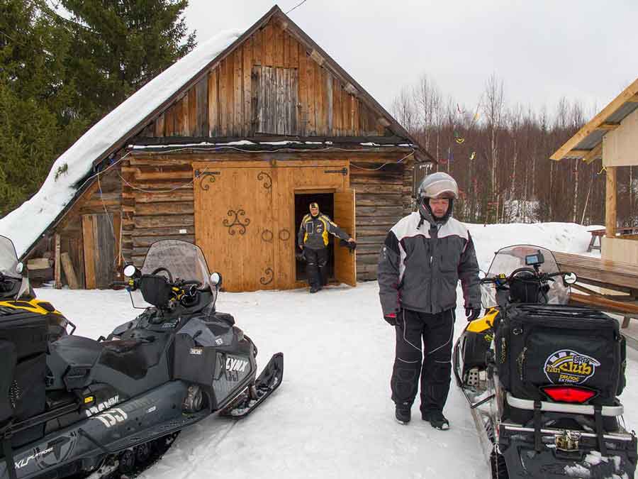 snowmobile trip in Perm Russia