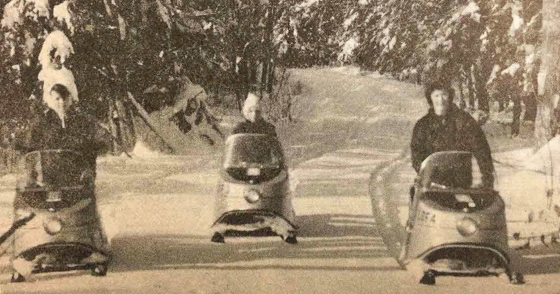 History of the New Hampshire Snowmobile Association, old sleds in NH