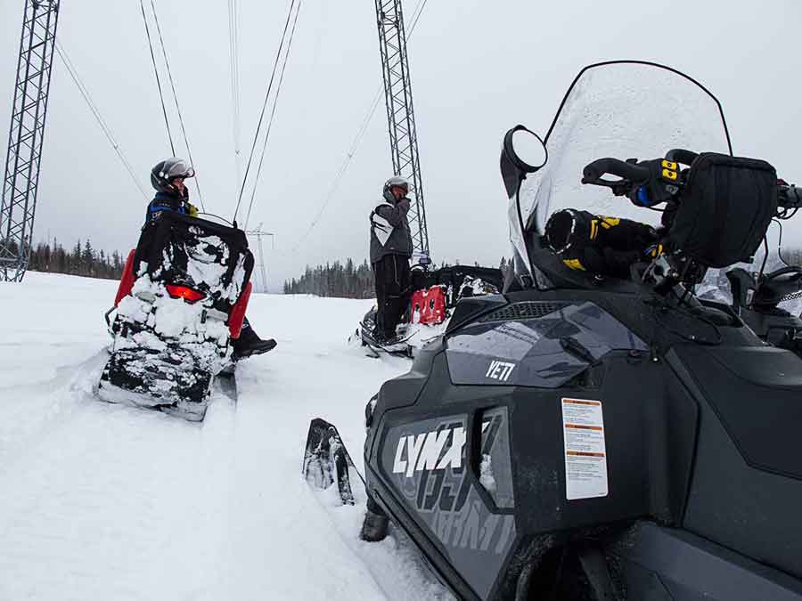 Lynx Yeti snowmobile at snowmobile adventure in Russia