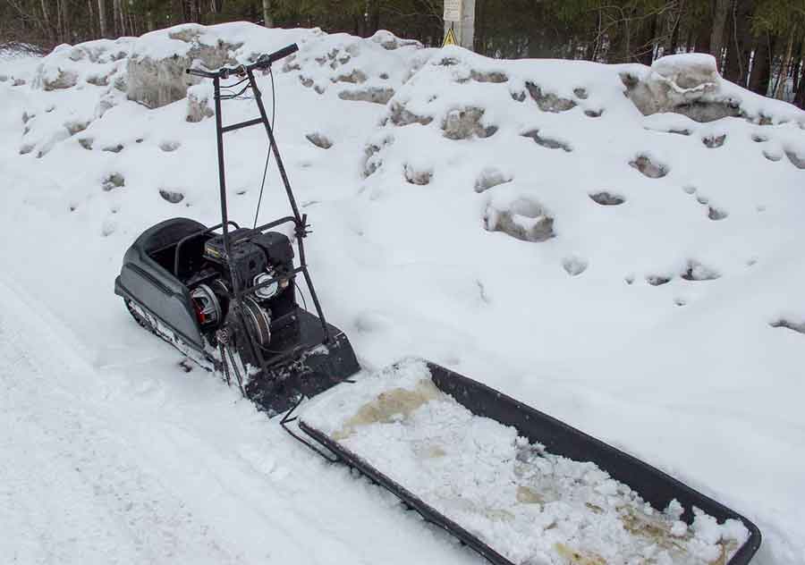 Compact Russian snowmobile