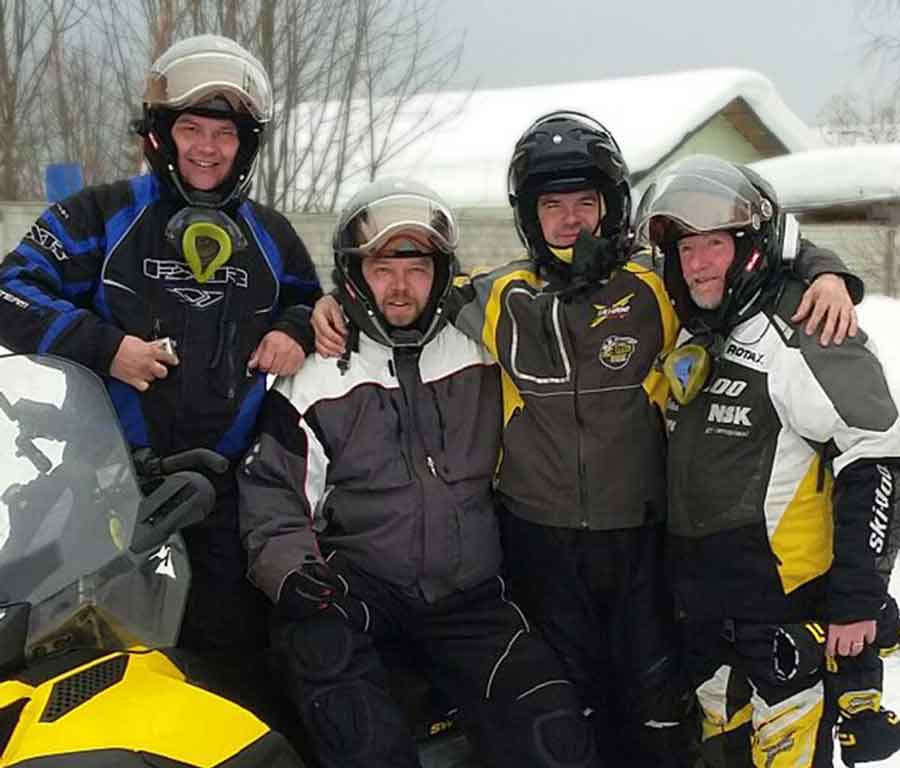 Dan Gould snowmobile trip in Russia