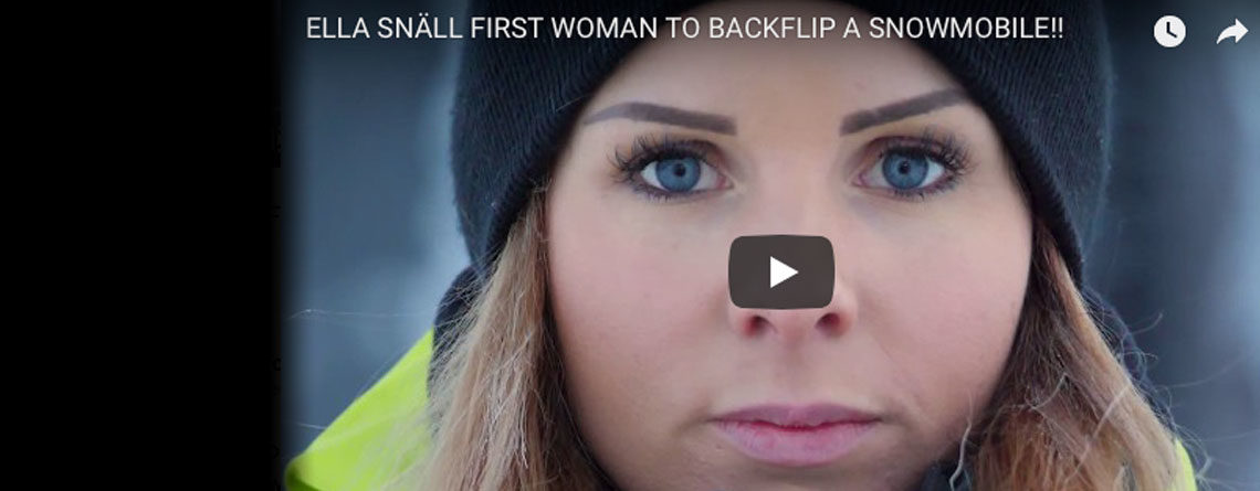 World's First Woman to Backflip a Snowmobile