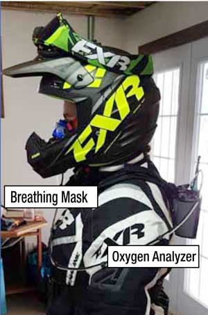 Oxygen use during snowmobiling study