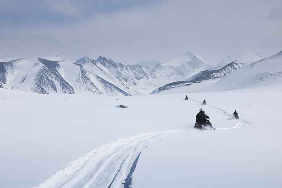 Kyrgyzstan is a beautiful country to visit and snowmobile.