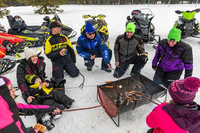Snowmobile cookout