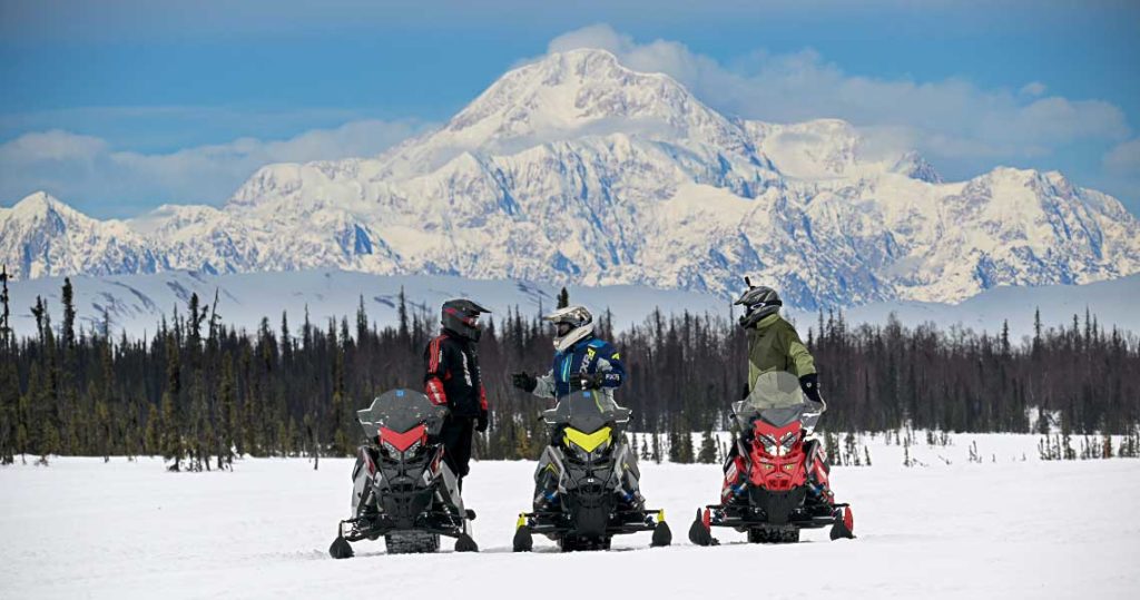 Epic Snowmobile Excursion on Alaska Range of Denali