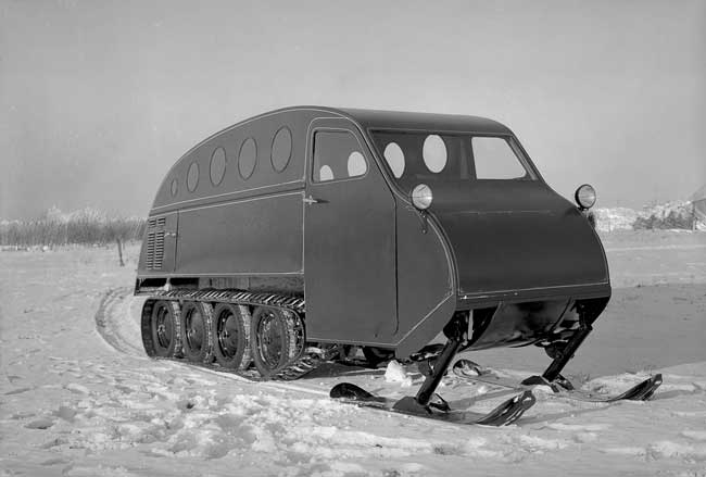 Early Bombardier B12 Snowmobile.