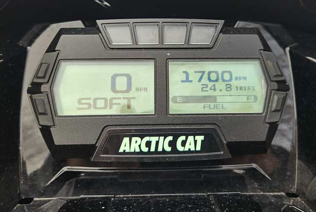 Arctic Cat snowmobile Standard digital Display